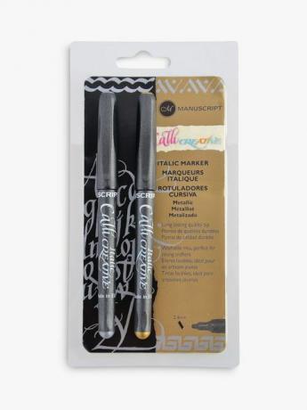 Manuskript Kalligraphie Metallic Callicreative Marker, Gold / Silber