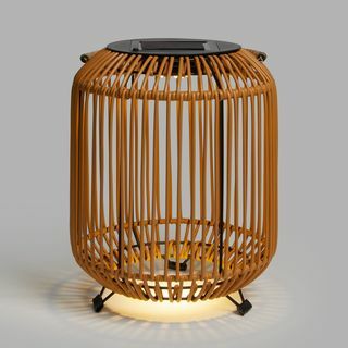 Rattan Solarbetriebene Gartenlaterne