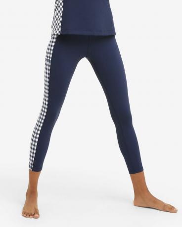 Panel-Leggings in Navy Gingham