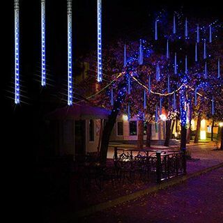 Solar-Weihnachts-Meteorschauer-Lichter