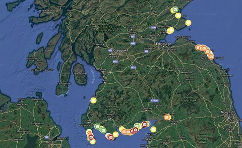 SCRAPbook - Lower Scotland Strände - Müll - Google Maps