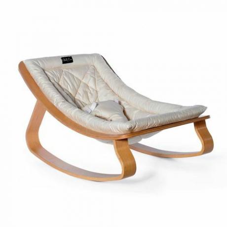 Levo Buche Holz Baby Bouncer Weiß