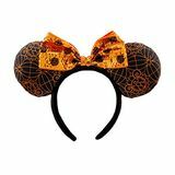 Orange und schwarze Minnie Mouse Ohren