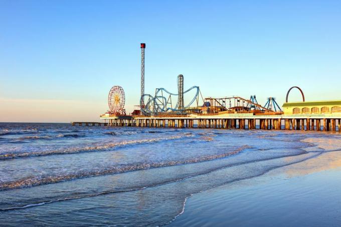 Galveston Island Historic Pleasure Pier ist ein Vergnügungspier in Galveston, Texas, Vereinigte Staaten