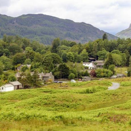 Elterwater Village im Lake District, Cumbria, Großbritannien