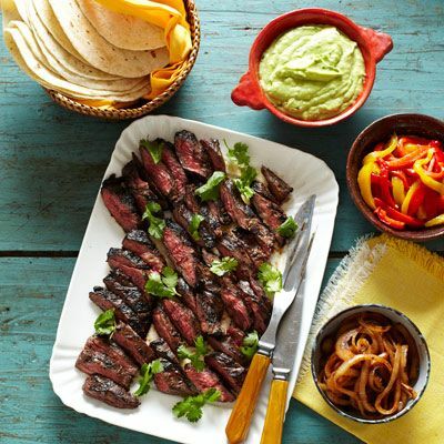 rotes Curry mariniertes Rocksteak Fajitas