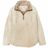 Member's Mark Damen Elfenbein Sherpa Pullover