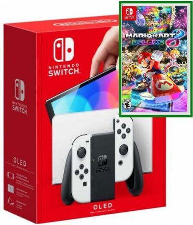 Nintendo Switch OLED-Modell mit Mario Kart 8 Deluxe-Spiel