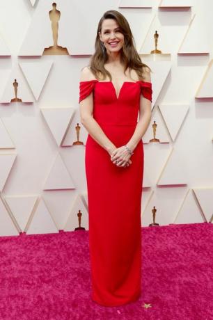 jennifer garner oscars rotes kleid 94. jährliche akademie vergibt ankünfte