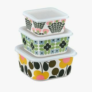 Orla Kiely Blumen Bambus Lebensmittel Aufbewahrungsboxen, 3er Set, Multi