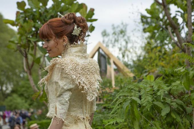 biologisch abbaubares Hochzeitskleid Chelsea Flower Show