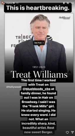 Vanessa Ray Instagram-Hommage an Treat Williams