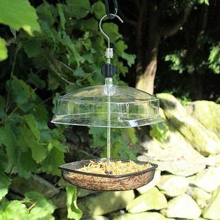 Kingfisher Hanging Mealworm Bird Feeder mit Kunststoffüberdachung