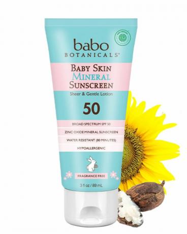 Mineralische Sonnenschutzlotion für die Babyhaut 