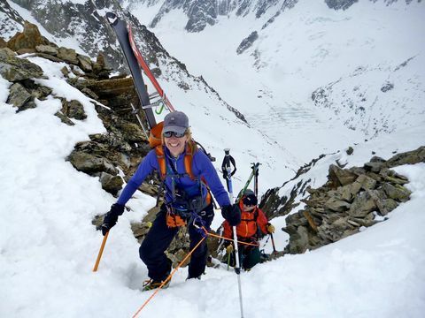 Bergsteigen Frau Schnee Eis