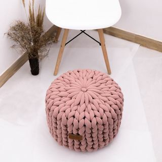 Pink Pillow Ottoman Pouf