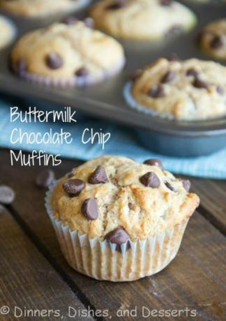 Buttermilch-Schokoladen-Chip-Muffins