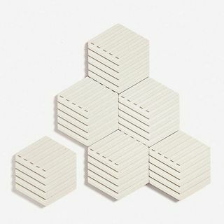 AREAWARE Table Tiles Untersetzer aus Beton und Kork, 6er-Set