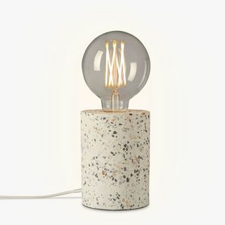 House by John Lewis Terrazzo Bulbholder Tischlampe, weiß