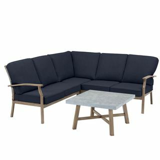 Outdoor-Schnittsofa Sitz- und Couchtisch-Set
