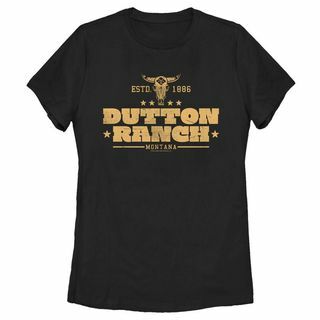 Kleines Kuhschädel-Dutton-Ranch-Logo-T-Shirt