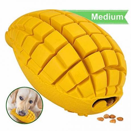 Pet-Fun Medium Mango – Sicheres, lustiges, langlebiges Gummi-Kauspielzeug für Hunde gegen Langeweile, nahezu unzerstörbarer Leckerli-Spender, langlebiger, langsamer Futterspender, robustes, starkes Beißspielzeug für mittelgroße und kleine Hunde