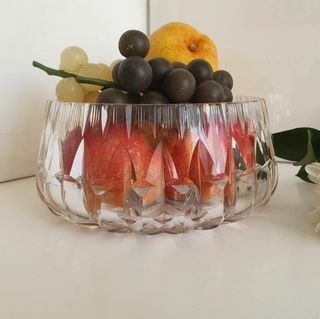 Vintage Trifle Schale aus Glas