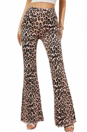 Schlaghose mit Animal-Print