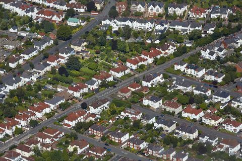 Luftaufnahme der Cardiff-Wohnung, Wales