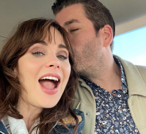 Jonathan Scott und Zooey Deschanel Selfie