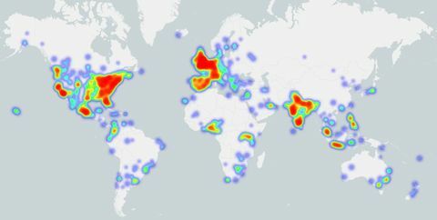 Twitter Heatmap - Plastikverschmutzung - thunderbombsurf.com