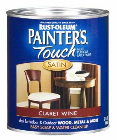 Rust-Oleum Maler Touch Quart Latex, Satin Claret Wine