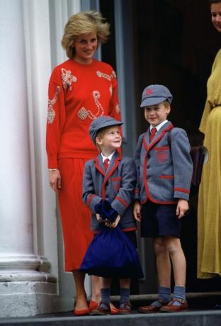 Diana William Harry in der Schule