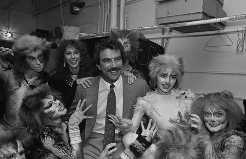 Tom Selleck und Jillie Mack Backstage bei Cats 1983