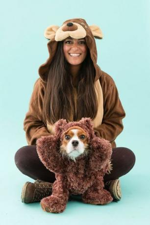 Teddybär Kostüme mit Hund