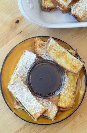 Nutella gefüllte French Toast Sticks