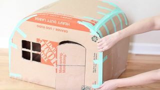 DIY Kitty Camper Katze Haus Schritte