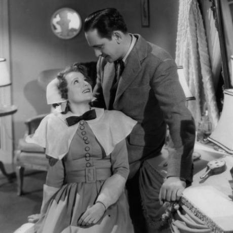 Janet Gaynor und Fredric March in 'A Star Is Born'