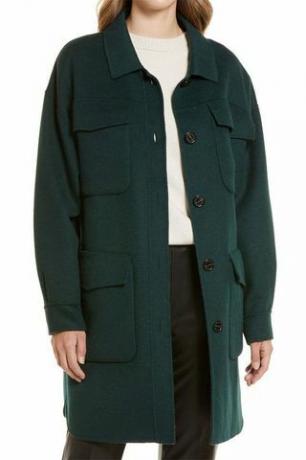 Utility-Hemdjacke aus Wollmischung für Damen