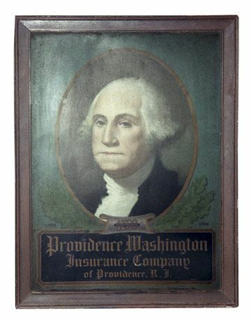 Porträt von George Washington gemalt auf einer Dose