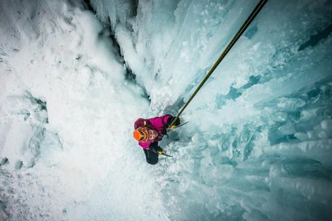 Bergsteigen Frau Schnee Eis