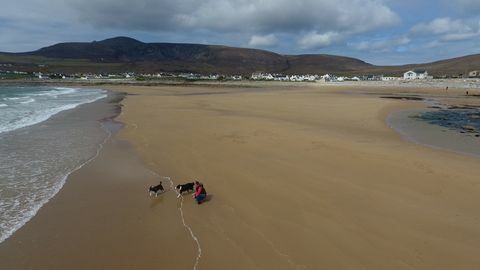 Dooagh Beach - Achill Beach - Irland - kehrte Sand zurück