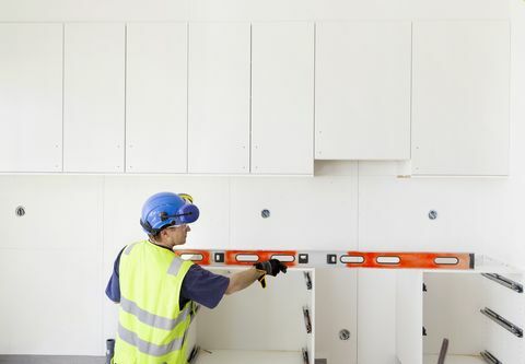 Baumeister bei der Arbeit