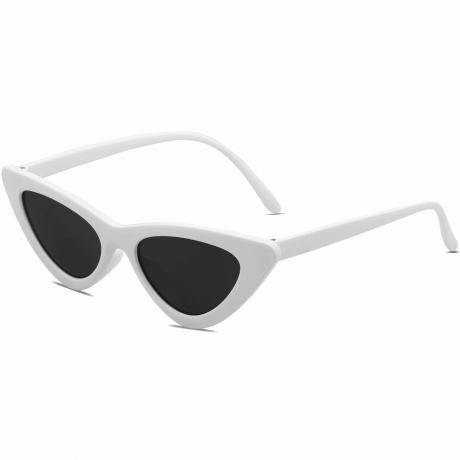 Weiße Cat-Eye-Sonnenbrille