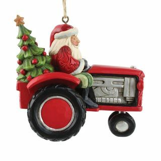 Weihnachtsmann Traktor Ornament