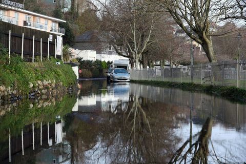 Storm Eleanor Newquay Cornwall Bild