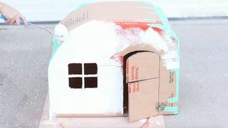 DIY Kitty Camper Katze Haus Schritte