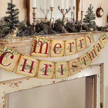 Vintage-Frohe-Weihnachts-Banner